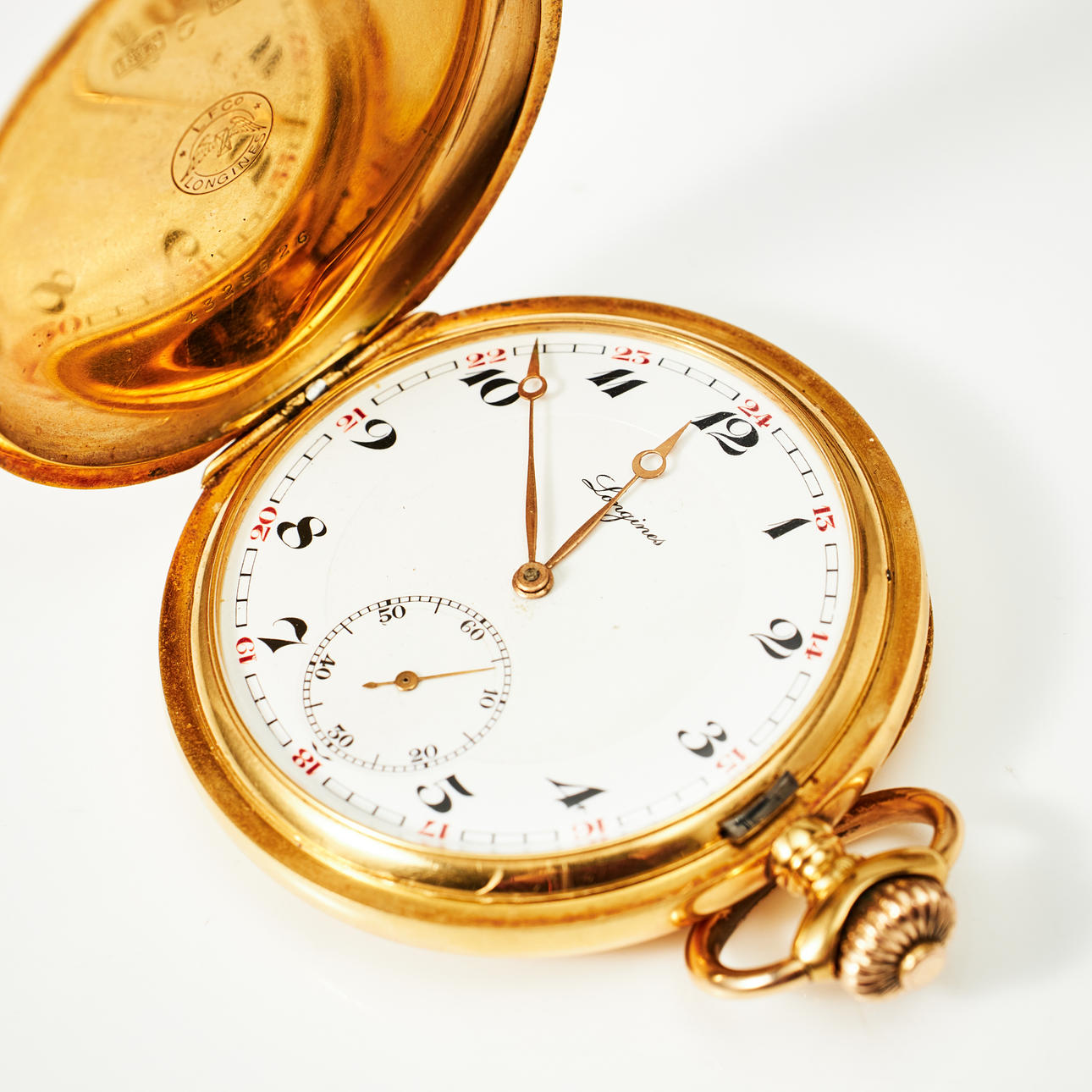 LONGINES, pocket watch, 18k gold.