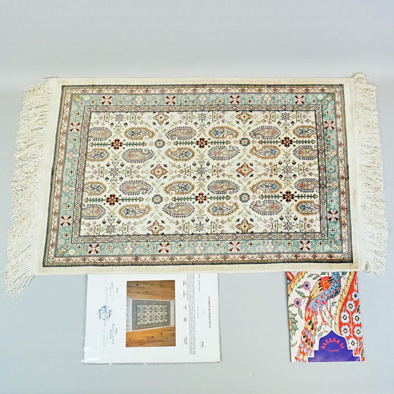 TEPPICH, Seide, Hereke, Türkei, 75 x 51 cm.