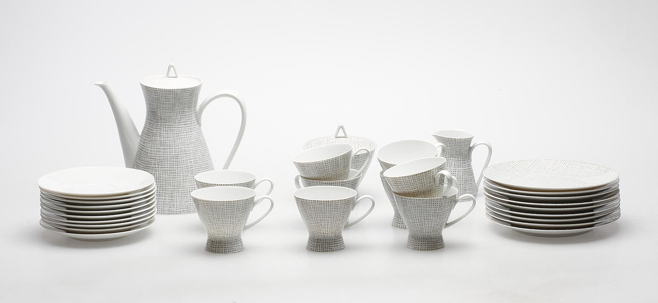 KAFFESERVIS, 21 delar, porslin, Rosenthal, 1960-tal.
