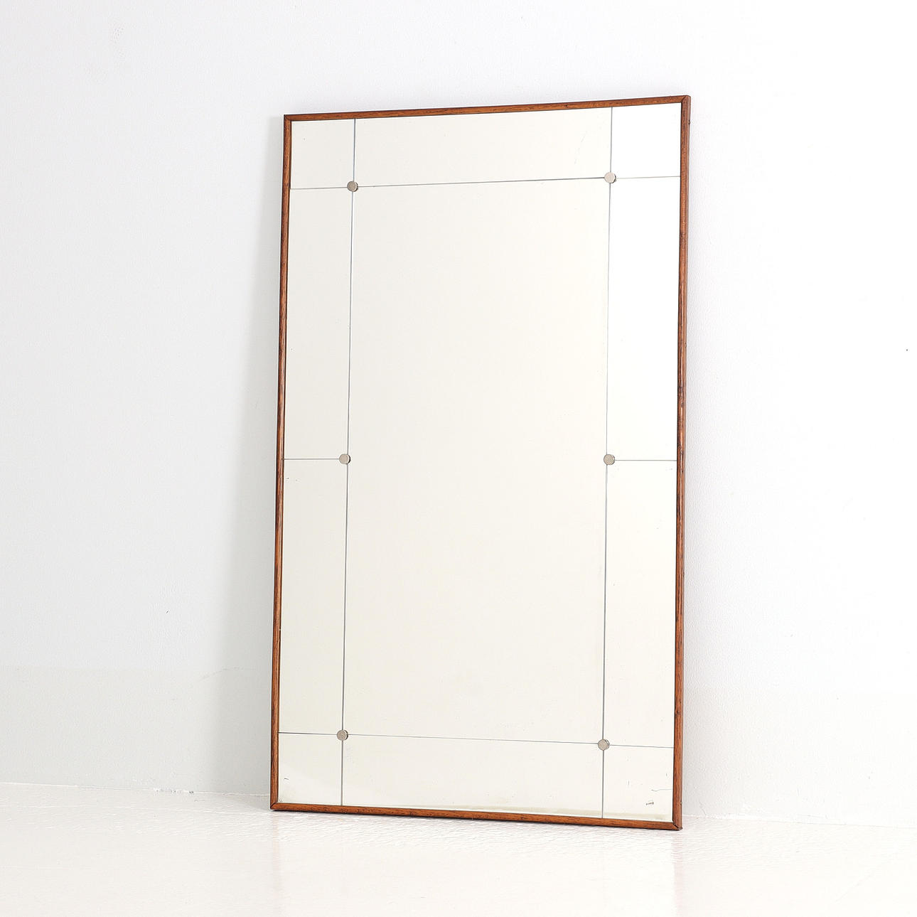 MIRROR, 101.5 x 61 cm, oak, 1940s.