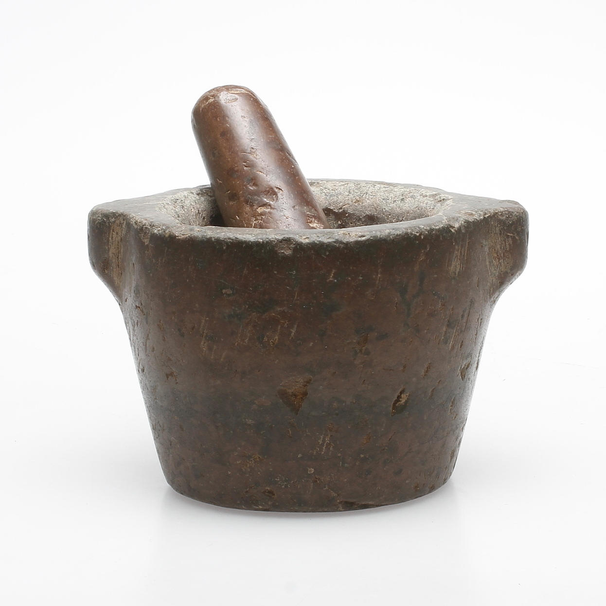 MORTEL med STÖT, täljsten, 1800-tal.