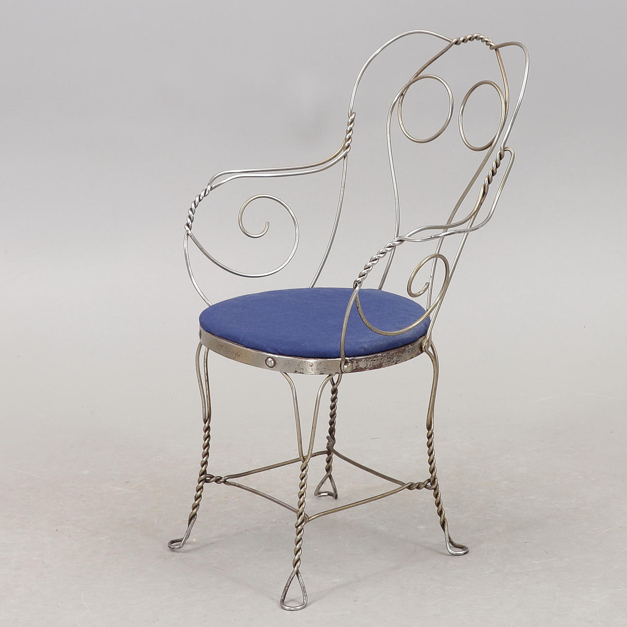 STOL, metall, 1800-talets slut. Möbler - Fåtöljer & Stolar - Auctionet