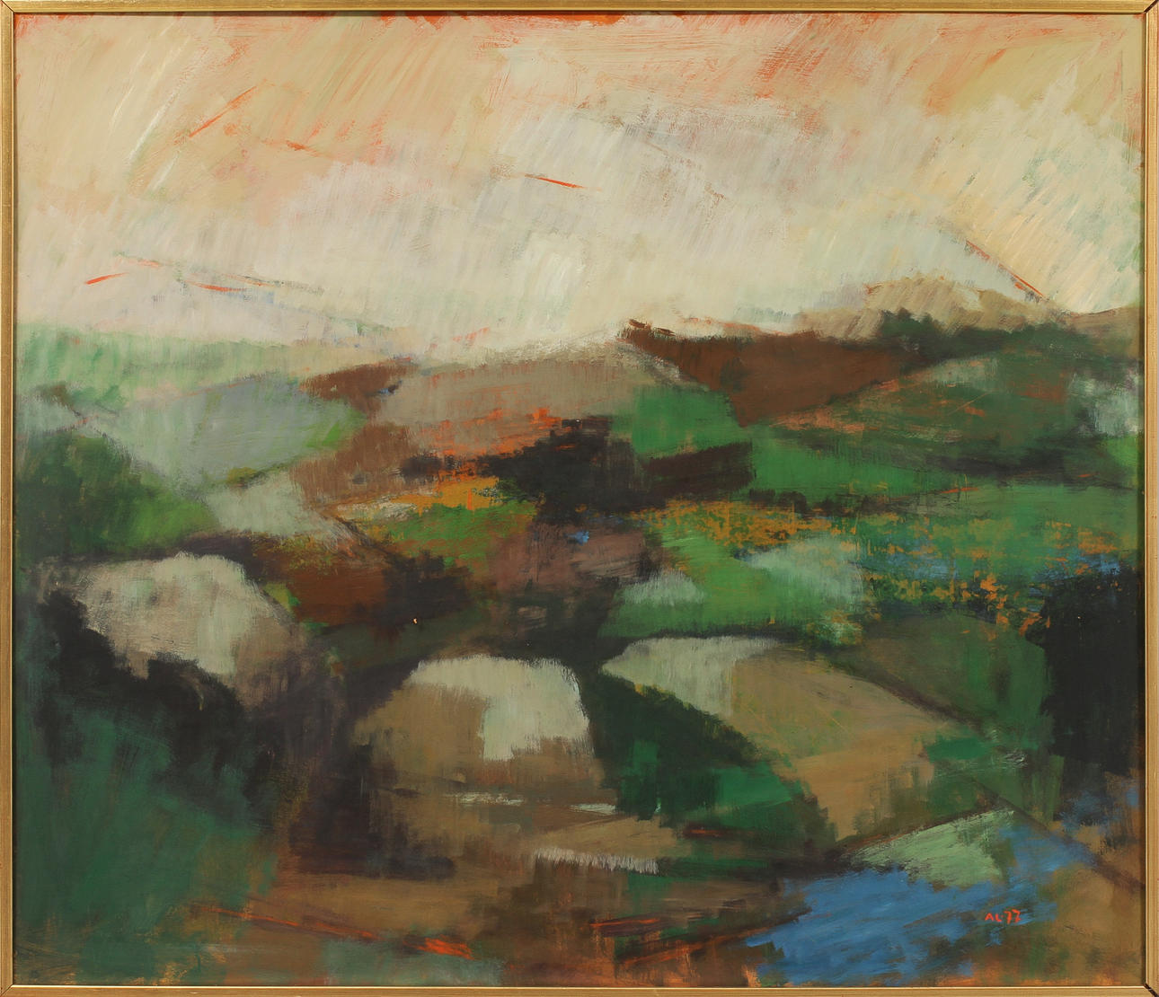 ANDERS LINDGREN. Hedland, olja på pannå, signerad och daterad -77.