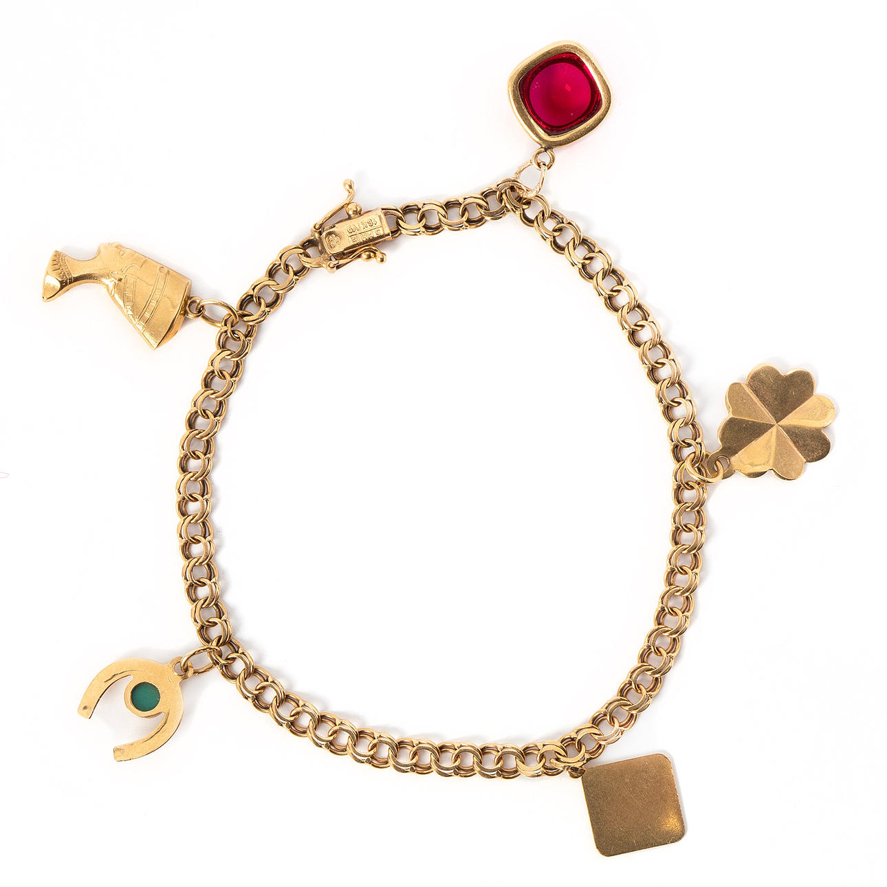 CHARM BRACELET, 18K gold, Curt Hallberg, Köping, 1973.