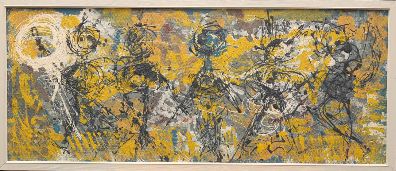 OKÄND KONSTNÄR. Oil on Board, Composition, unsigned.