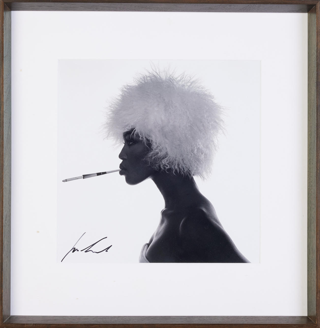 MICHEL COMTE (b. 1954). Photograph, depicting Naomi Campbell, chromogen print, signed.