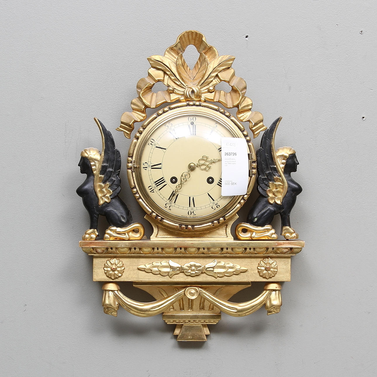 VÄGGPENDYL, sengustaviansk stil, 1900-talets mitt.