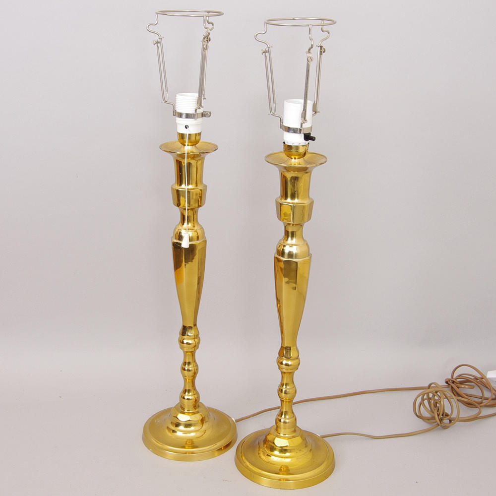 BORDSLAMPOR, 1 par, mässing, Kenbro.