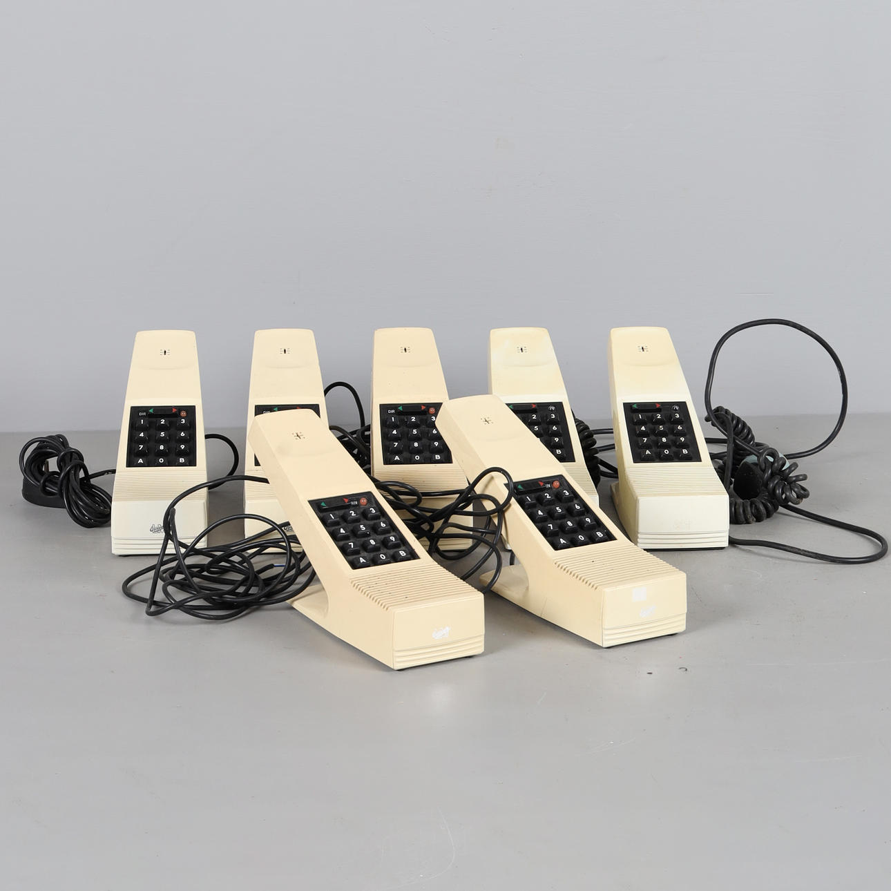 LM ERICSSON, intercom system AVF 404, 7 pieces, 1980s.