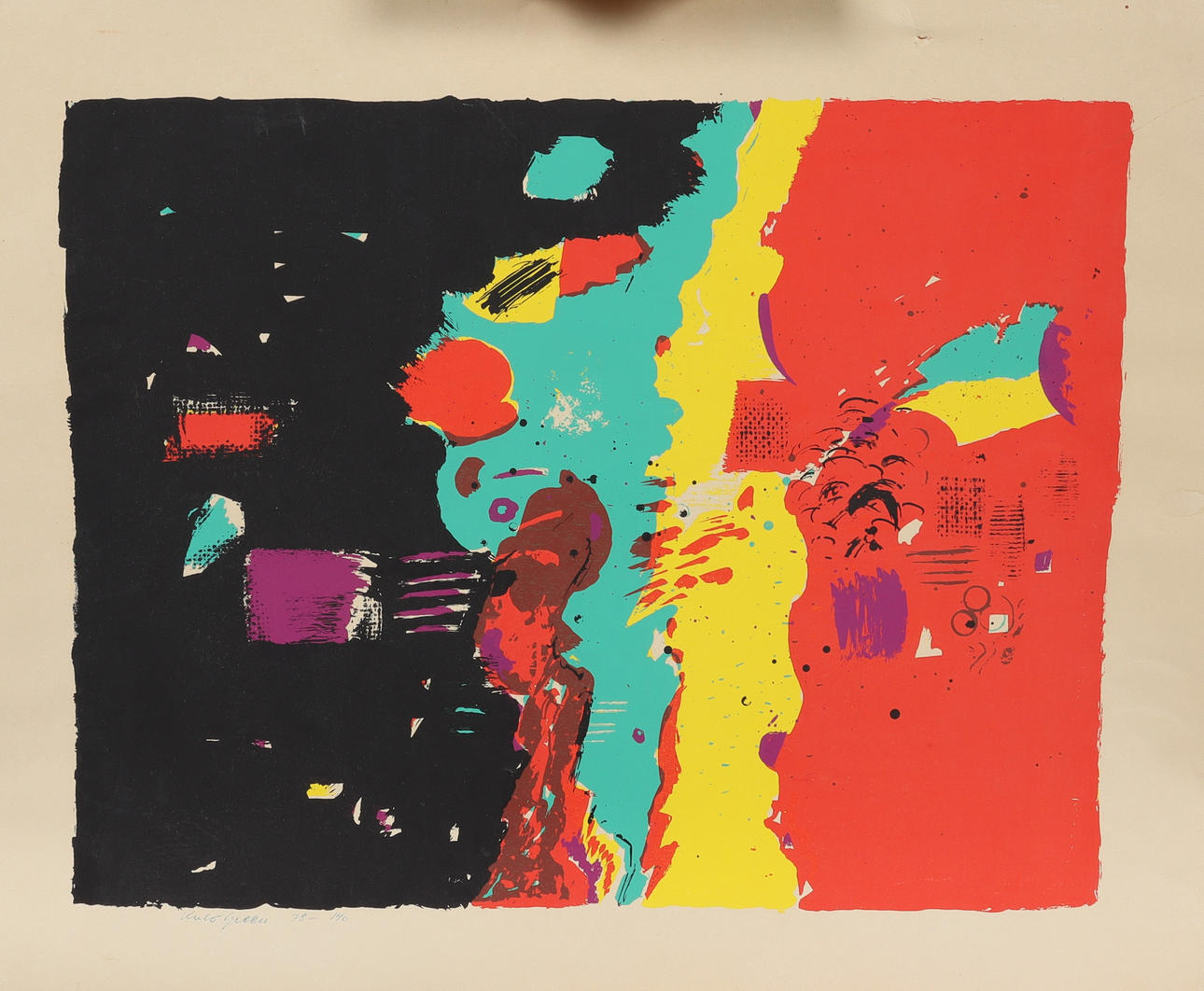 KULO GREEN. LITHOGRAPHY, signed and numbered 78/140.