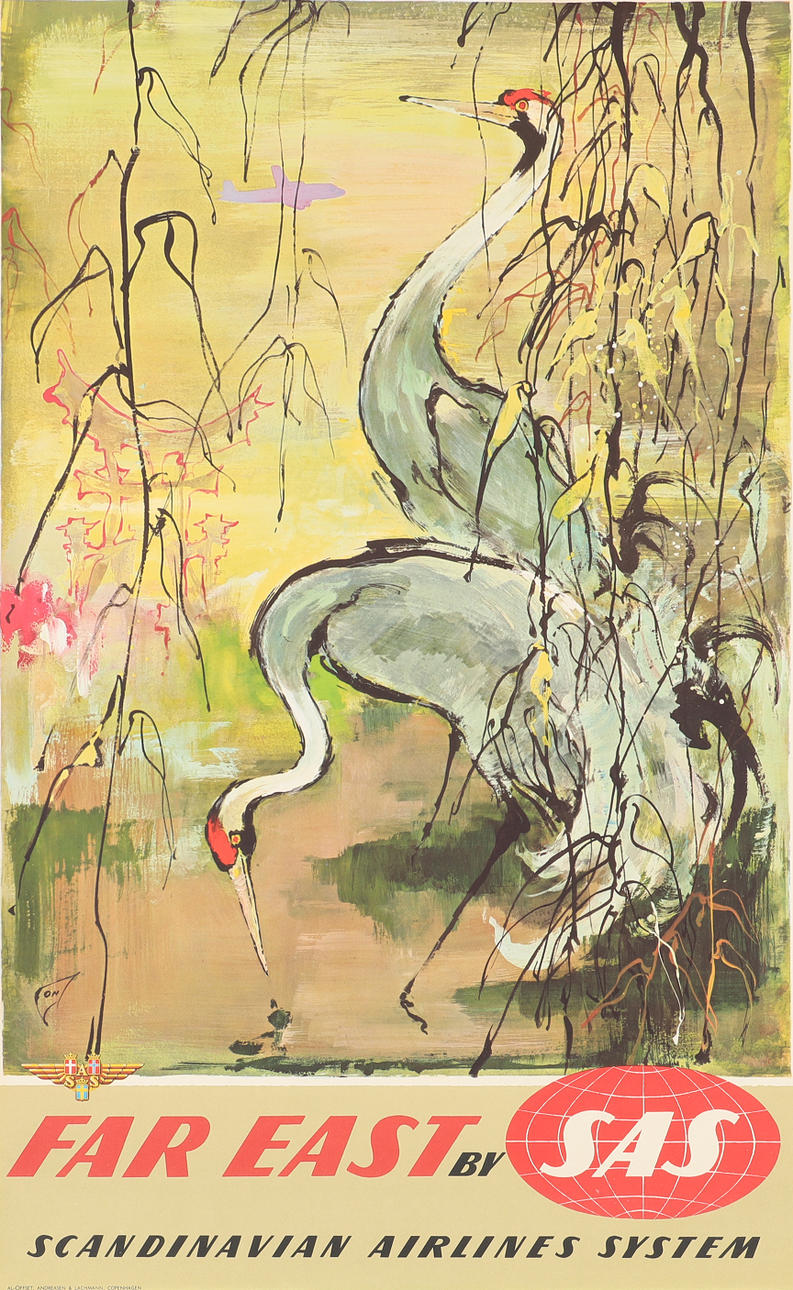 OTTO NIELSEN. Póster, Lejano Oriente, SAS.