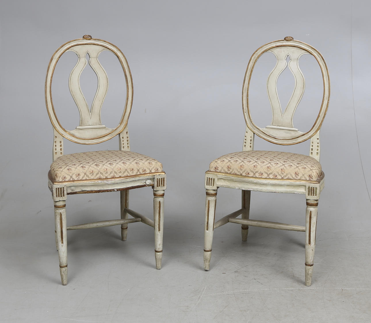 STOLAR, 2 st, Svenska modellen, gustavianska, omkring 1800.