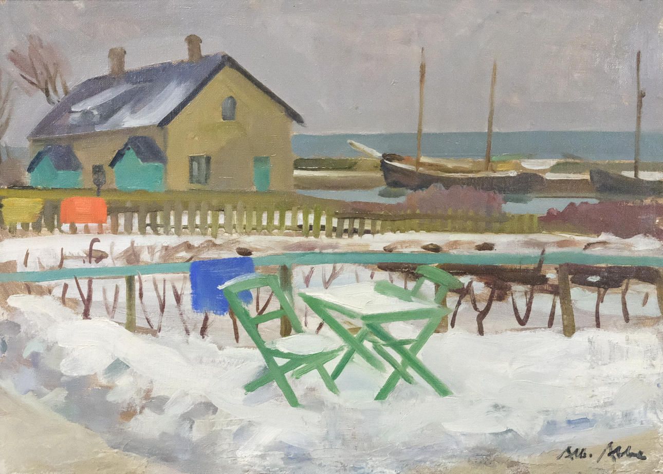 ALBERT ABBE. OIL ON CANVAS.