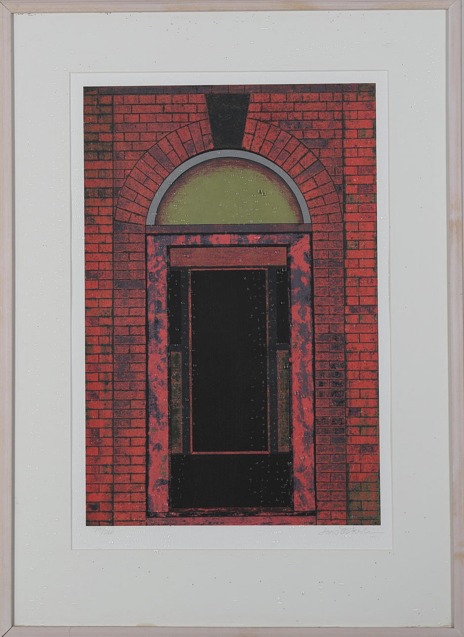 LARS ÖSTERLIN. Dörr, färglitografi, numrerad 79/260, signerad.
