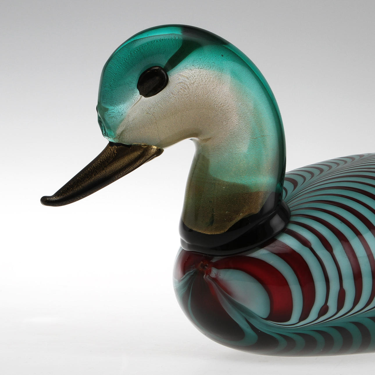 SKULPTUR fågel, glas. Signerad Murano Venezia.