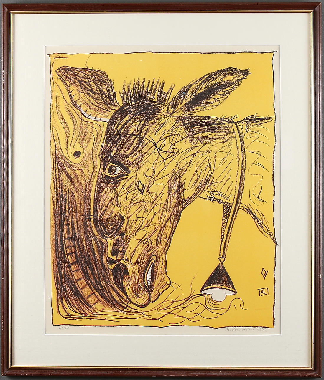 ANDERS LINDÉN. Litografi, signerad, numrerad 21/80 och daterad 1977.