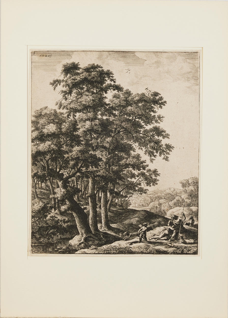 ANTHONIE WATERLOO (1609-1690). "Venus and Adonis", etsning.