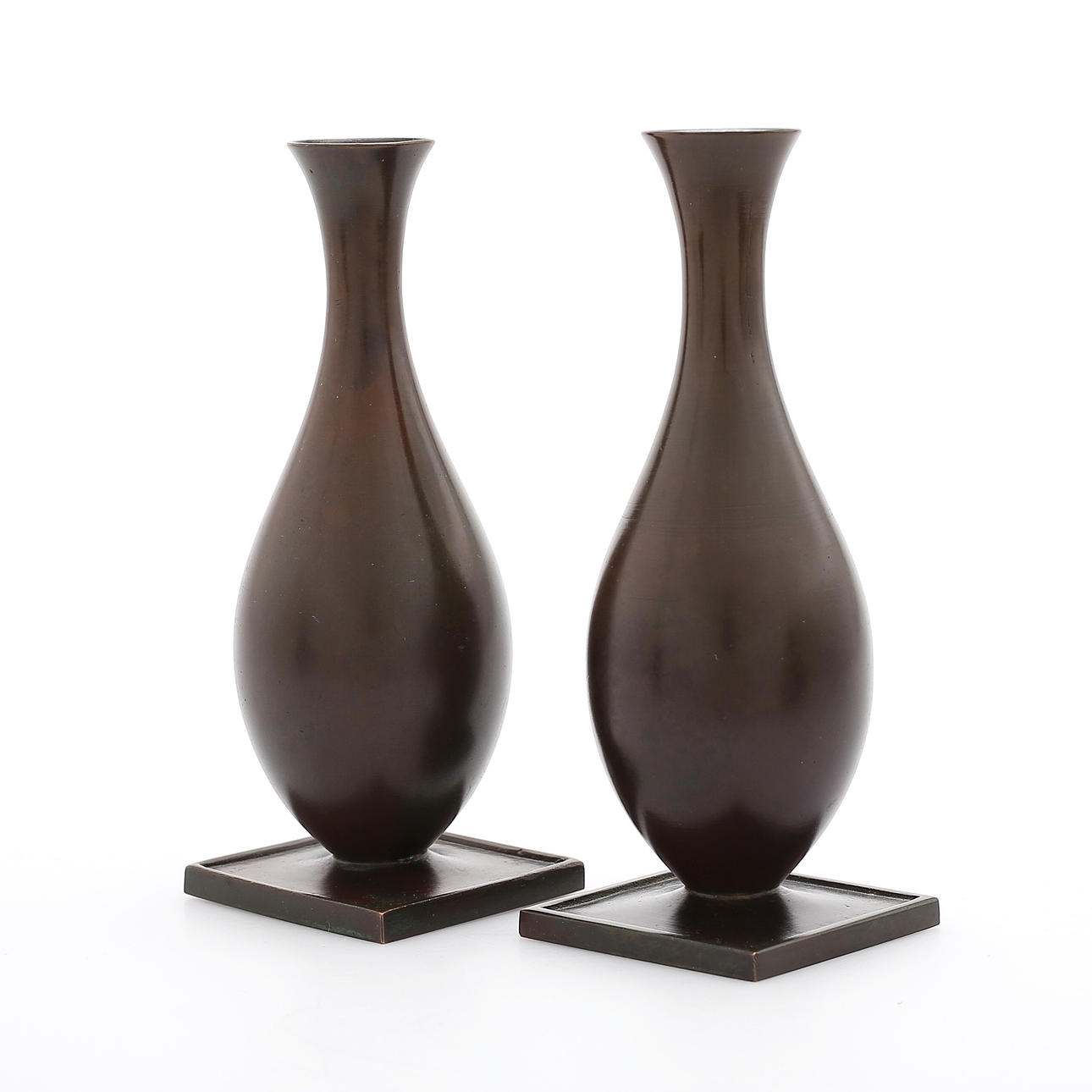 VASES, a pair, bronze, No. 48, GAB. 1930s.