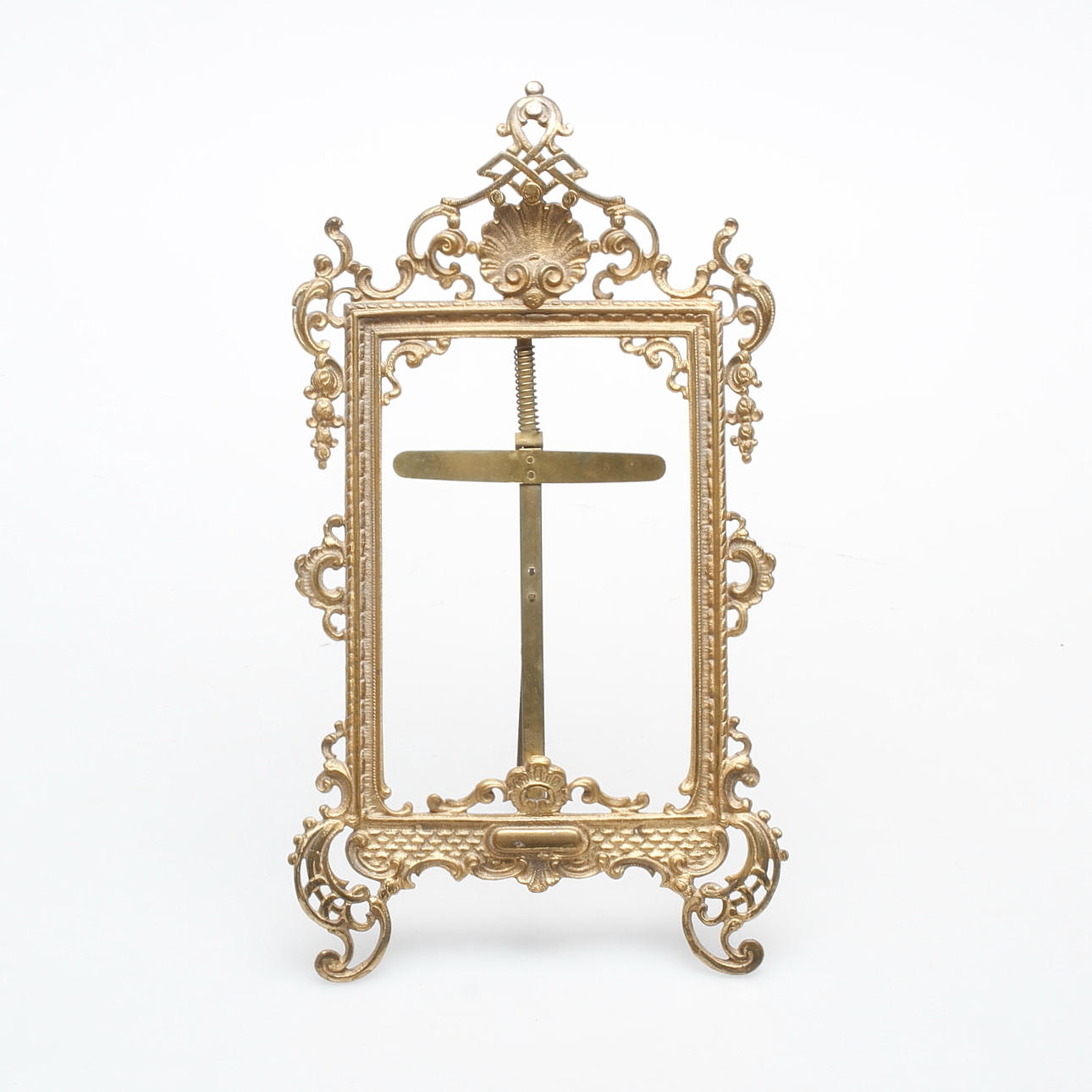 FOTORAM, mässing, nyrokoko, omkring 1900.