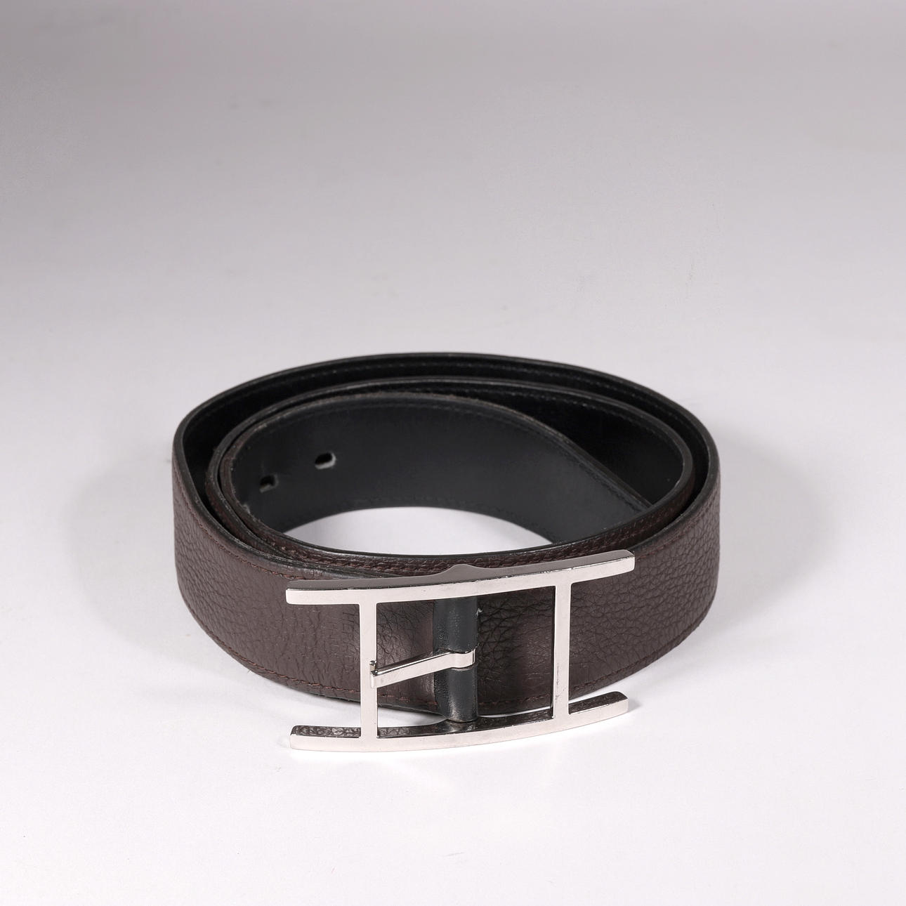 HERMES BÆLTE. METAL OG LÆDER.