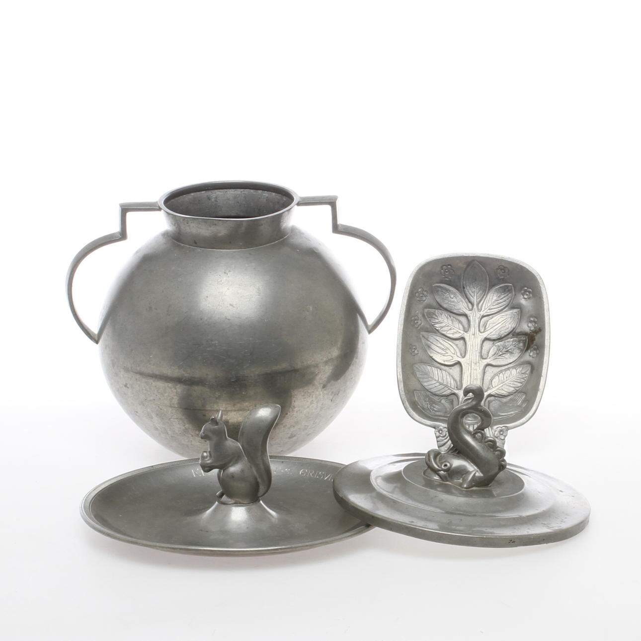 PARTI TENN, 4 delar, GAB, Ystad Tenn, samt GAB/Just, 1900-tal.