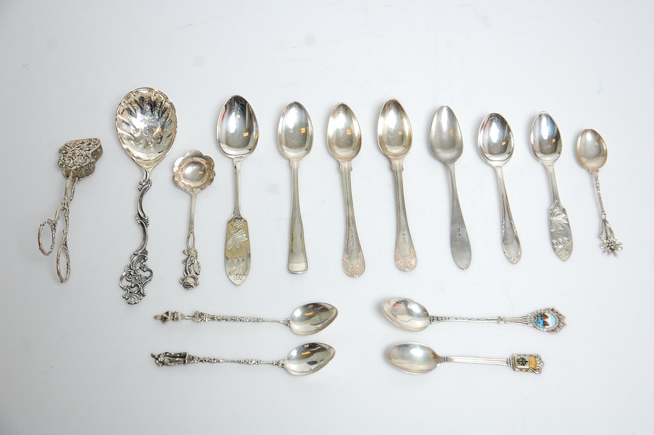 SKEDAR, SOCKERTÅNG, 15 delar, 18-1900-tal, 252 g.