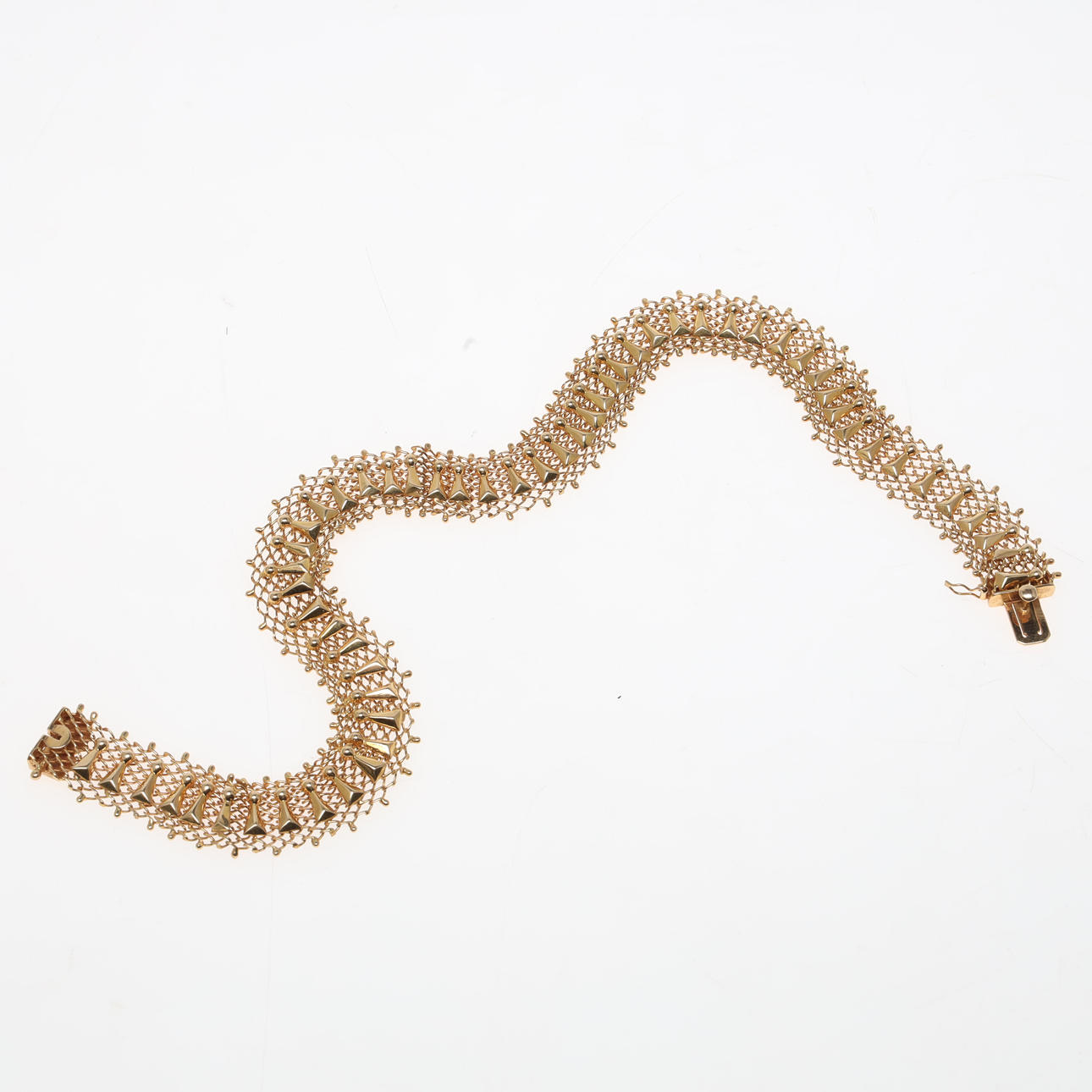 HALSKÆDE, vintage, i 18K guld.