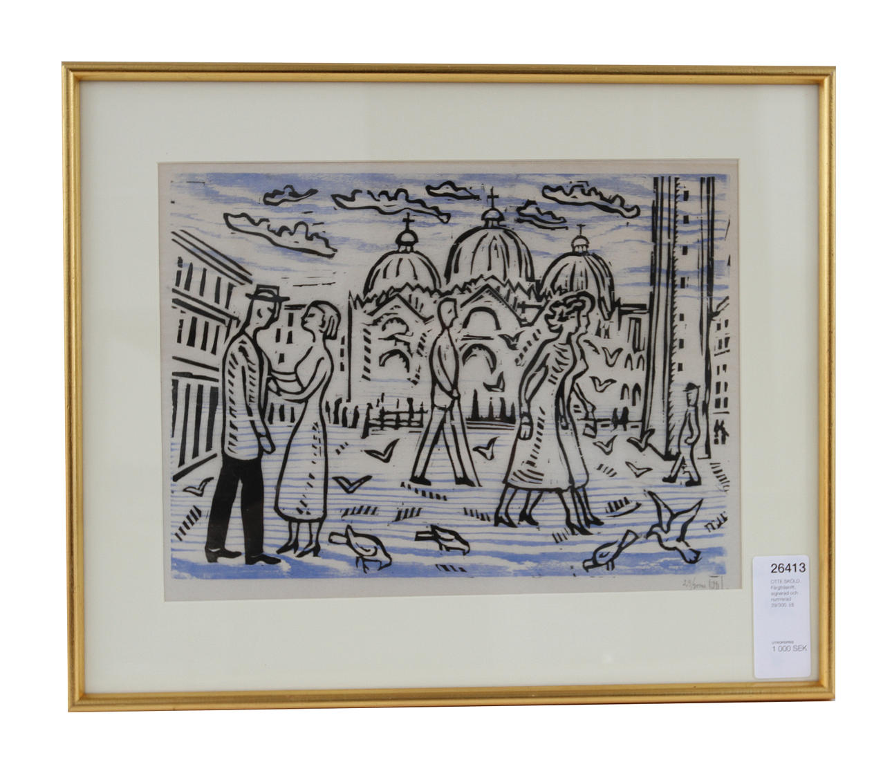 OTTE SKÖLD. Färgträsnitt, signerad och numrerad 29/300.