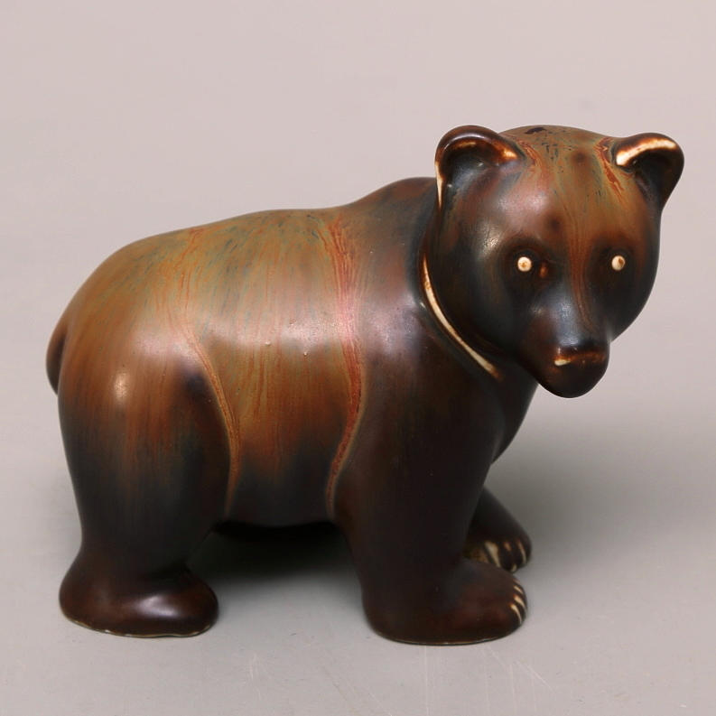 FIGURIN, stengods, björn, Gunnar Nylund, Rörstrand.