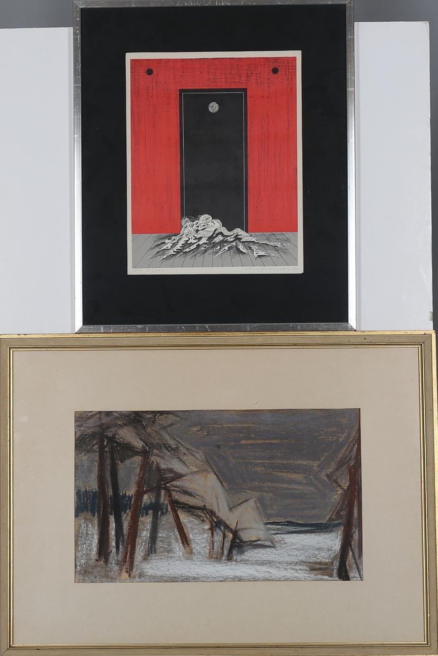 PARTI TAVLOR, 2 st, bl a "Vit tystnad", pastell, signerad och daterad B Landelius - 51.