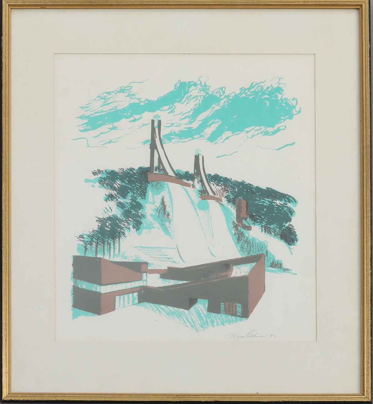 HANS ÖSTMAN. PAINTING, signed and dated-74.