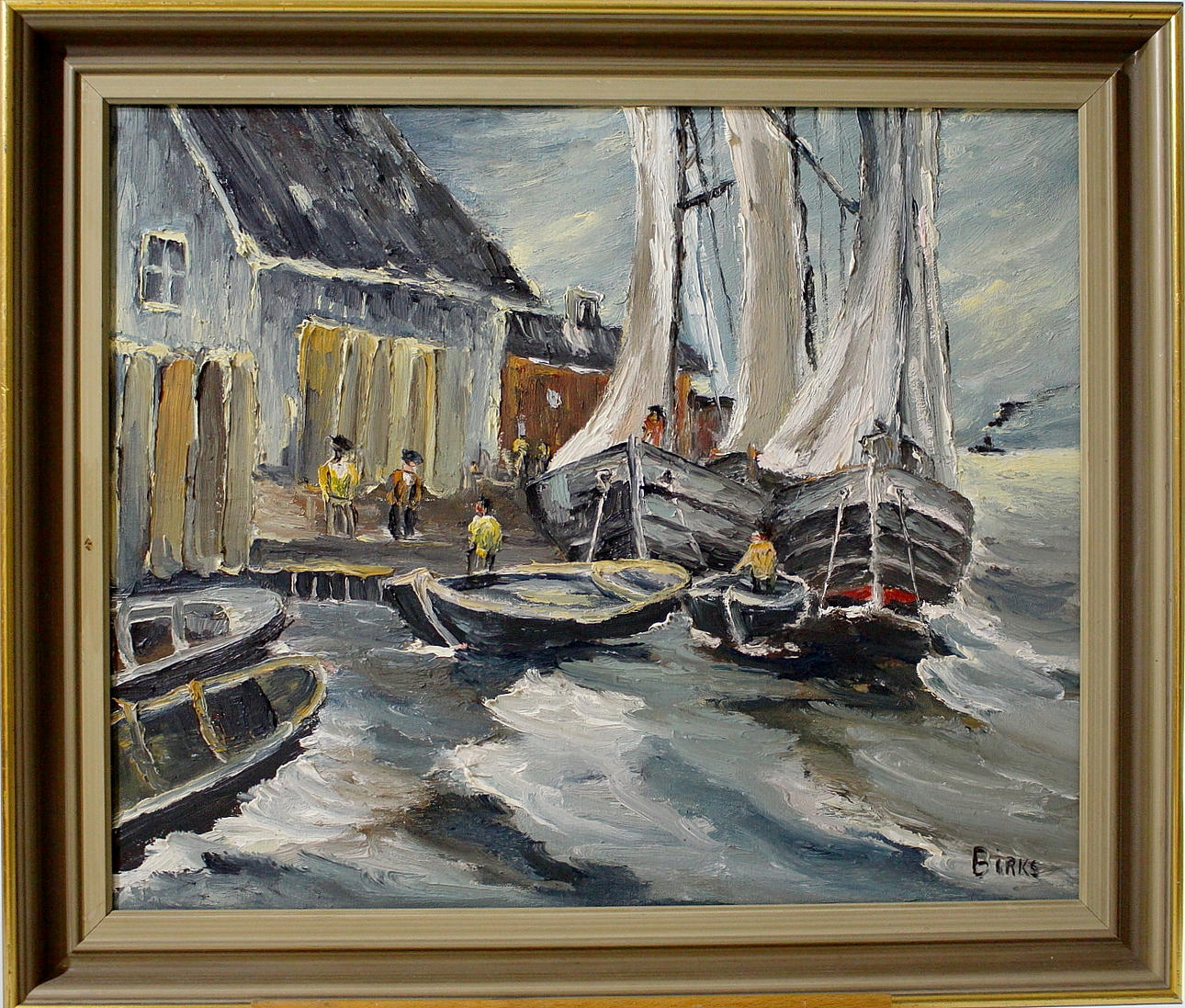 OIDENTIFIERAD KONSTNÄR. olja på duk, signerad Birks.