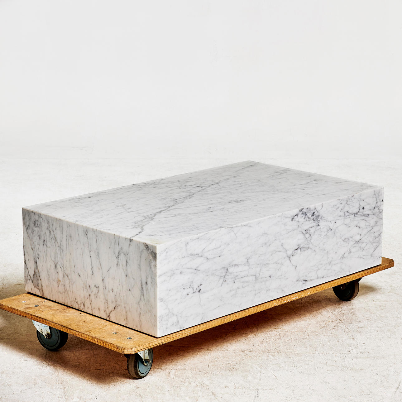 NORM ARCHITECTS, COFFEE TABLE, "Plinth Low White Marble", for Menu.