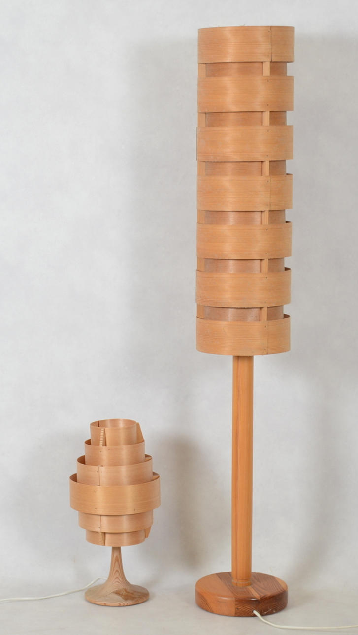 GOLVLAMPA SAMT BORDSLAMPA, Hans-Agne Jakobsson, Elysett Markaryd, 1900-talets andra hälft.