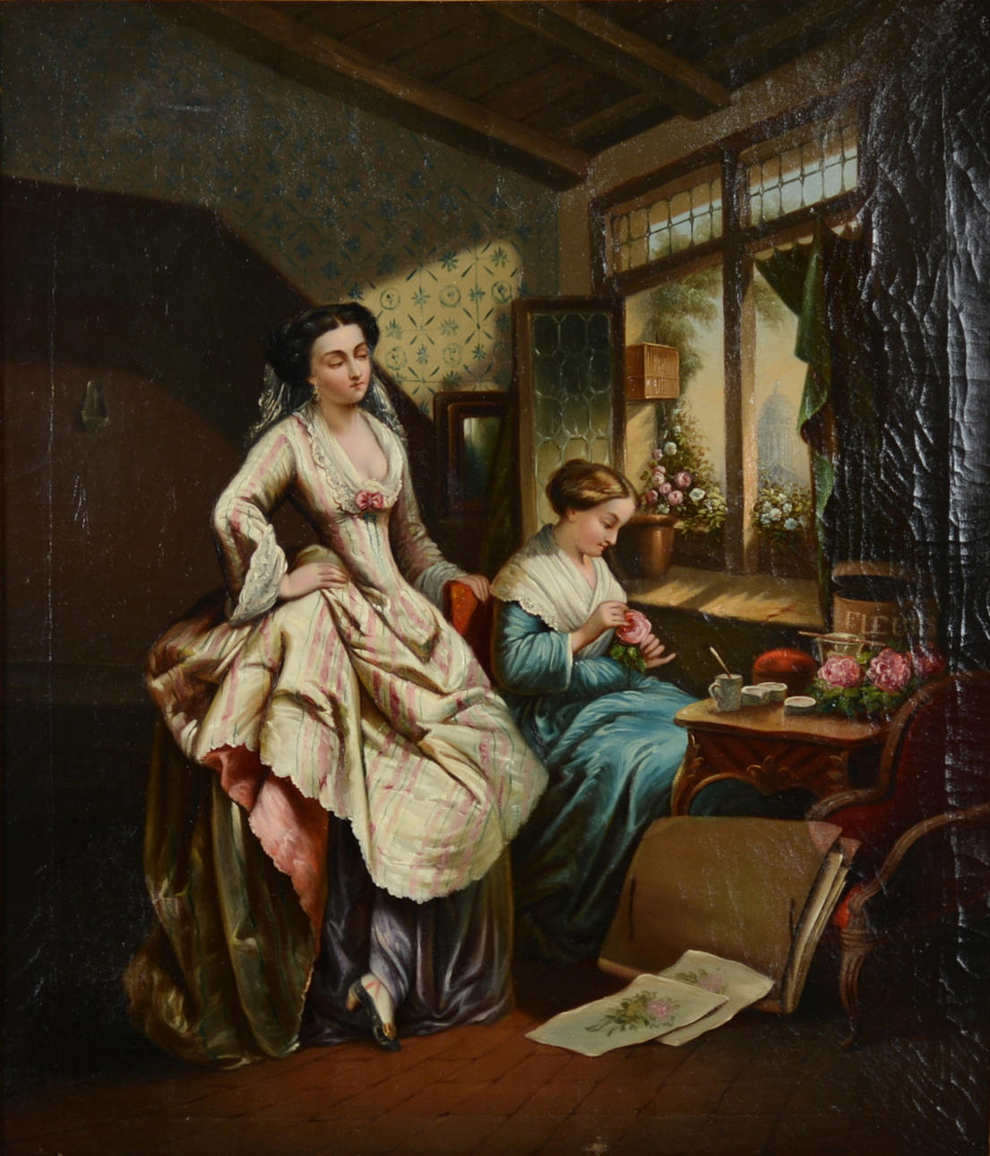 OKÄND KONSTNÄR. Olja på duk.