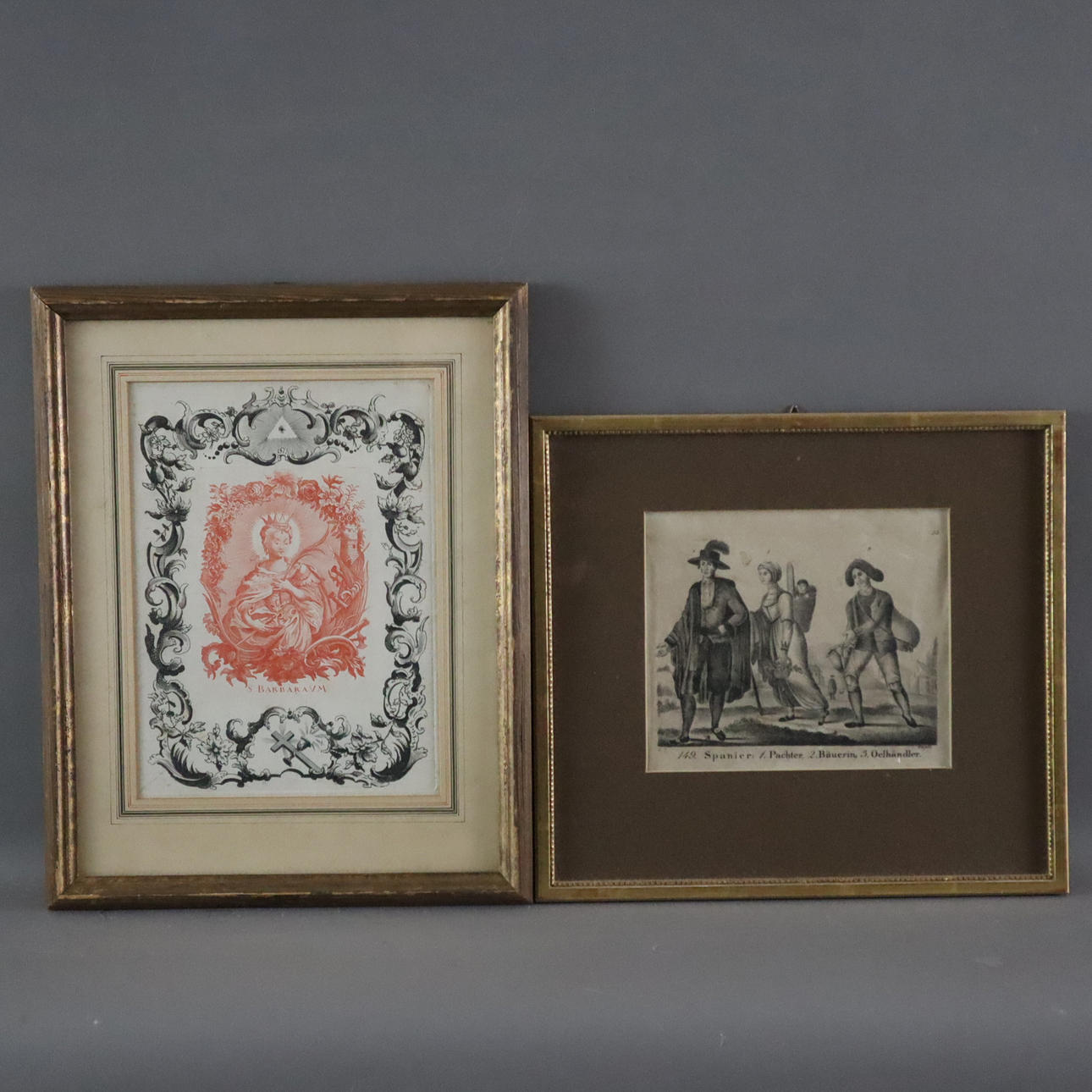 2 old graphics, 19th century.