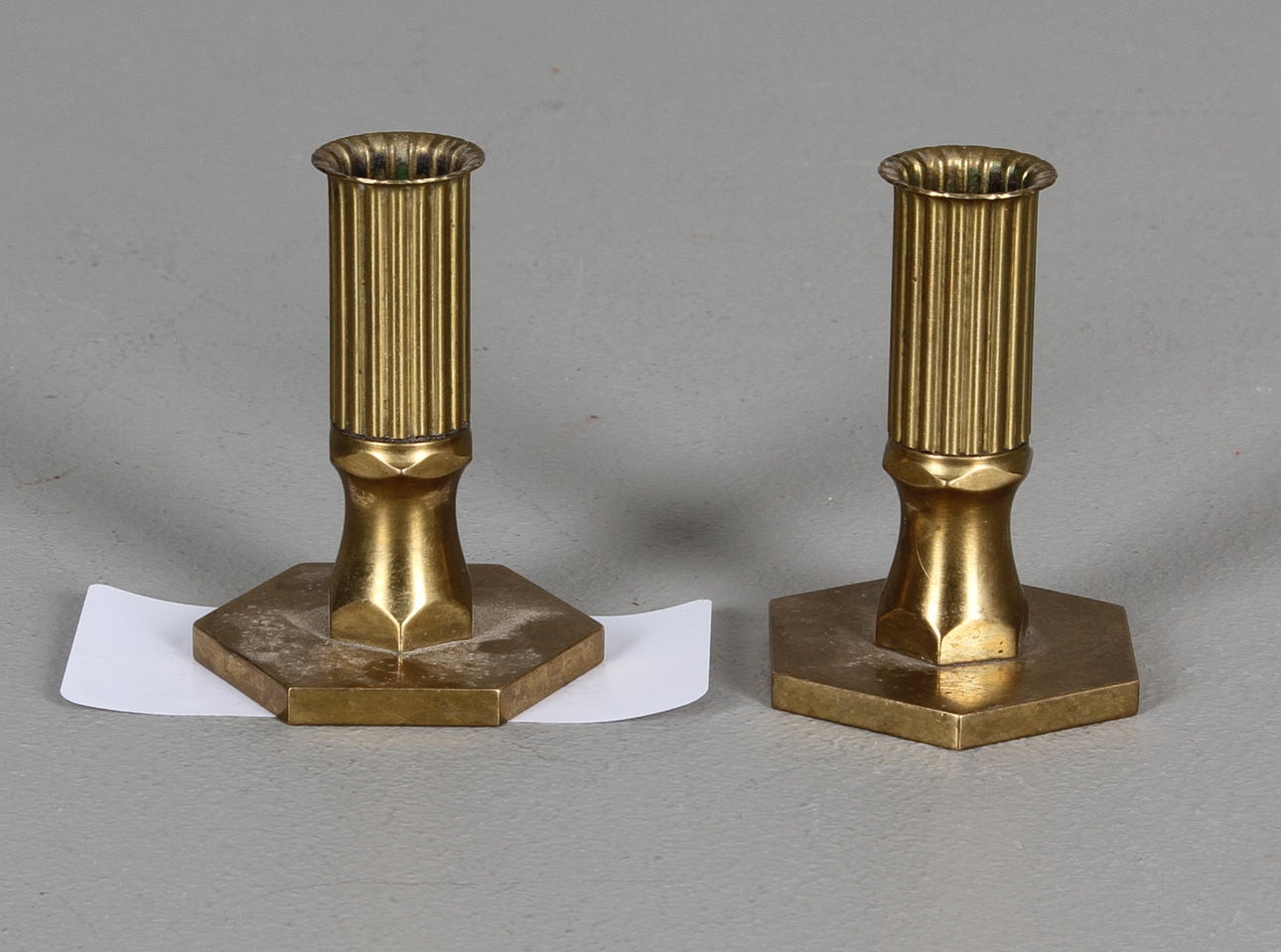 LJUSSTAKAR, 1 par, metallslöjden Gusum.