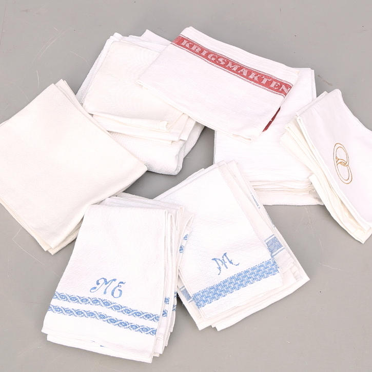 KÖKSHANDDUKAR, 37 st, linneservetter, duk.