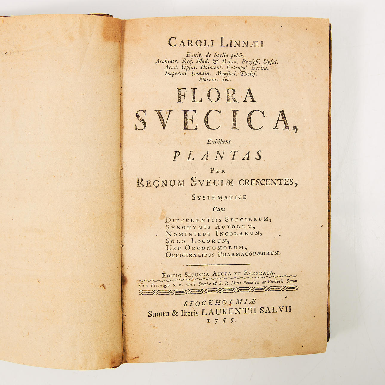 LINNAEUS'S FLORA SVECICA, 1755.