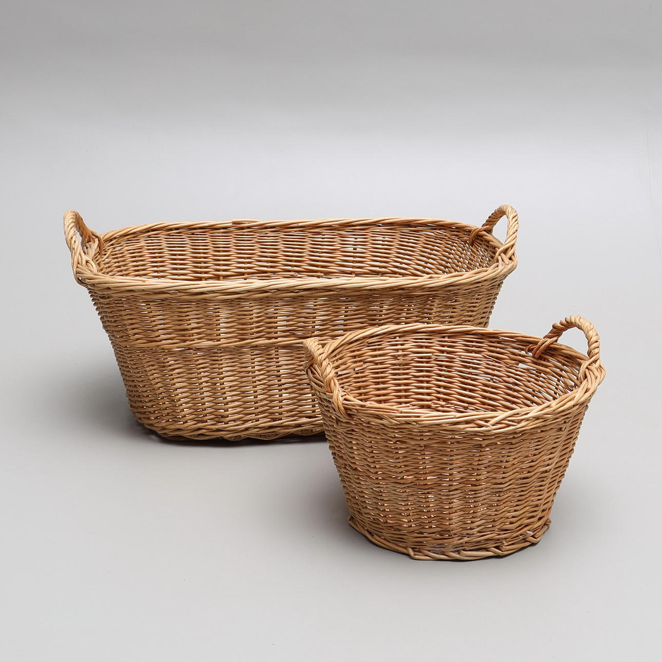 Pyykkikori, kori, 2 osaa, rottinki.