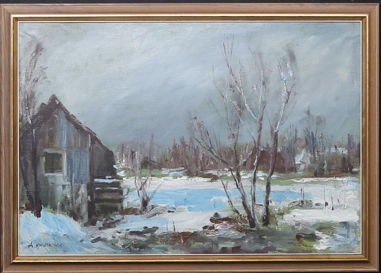 ALEXANDER KWIATKOWSKI. Oil on canvas, signed.