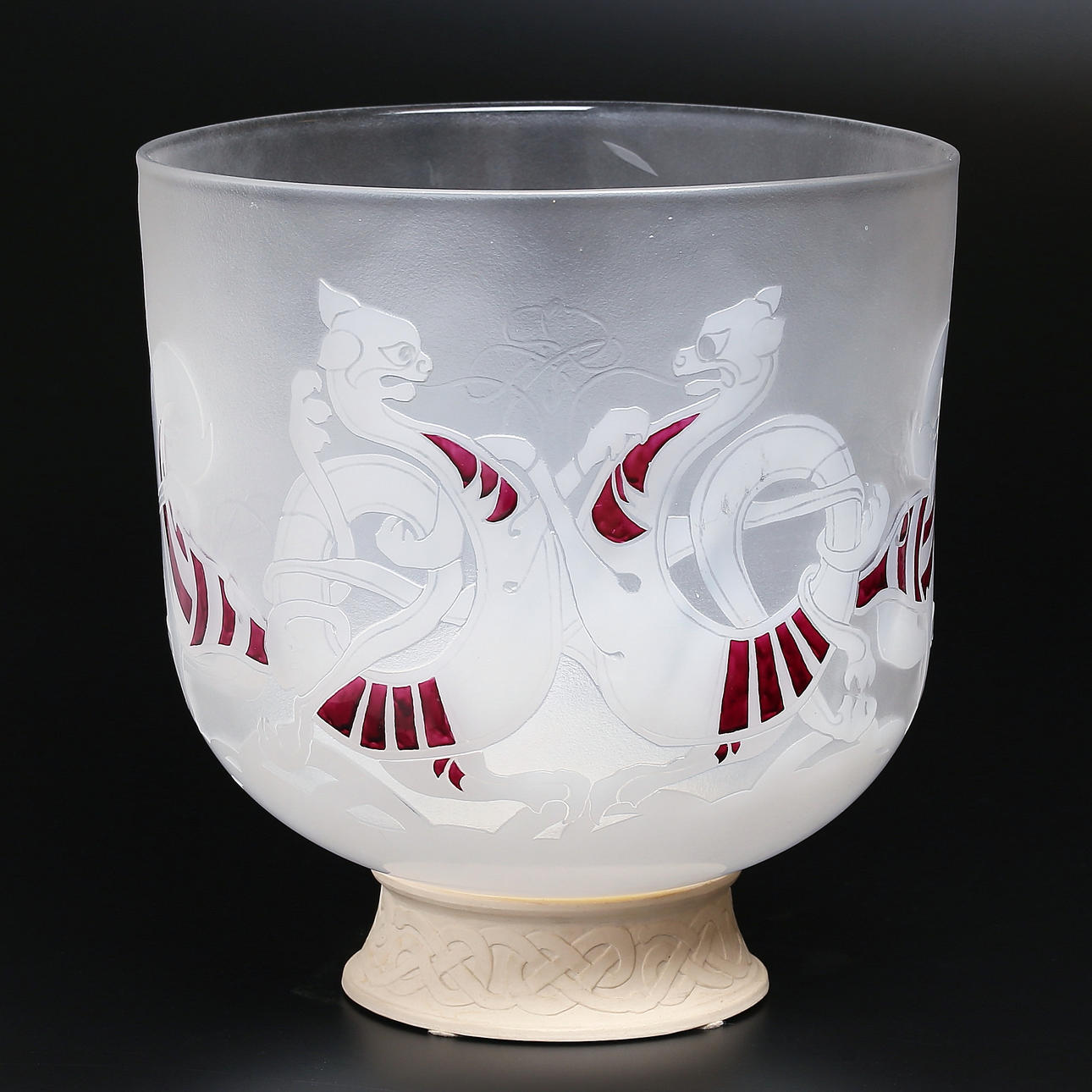 IA JERNEBORG. Bowl, glass, labeled.