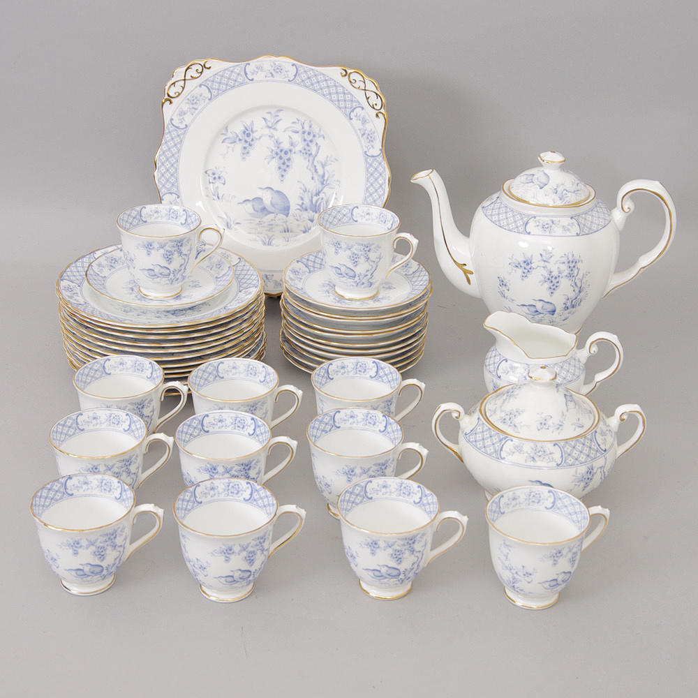 KAFFESERVIS, porslin, Tuscan, England.