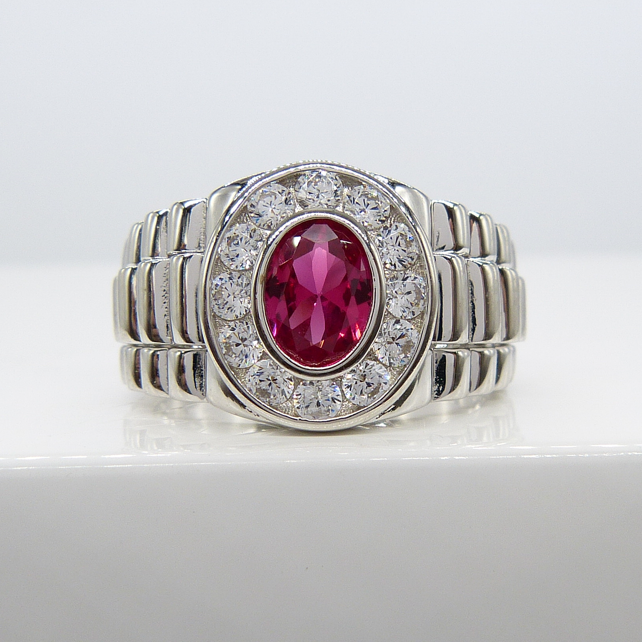 SILBERRING IM ROLEX-STIL.