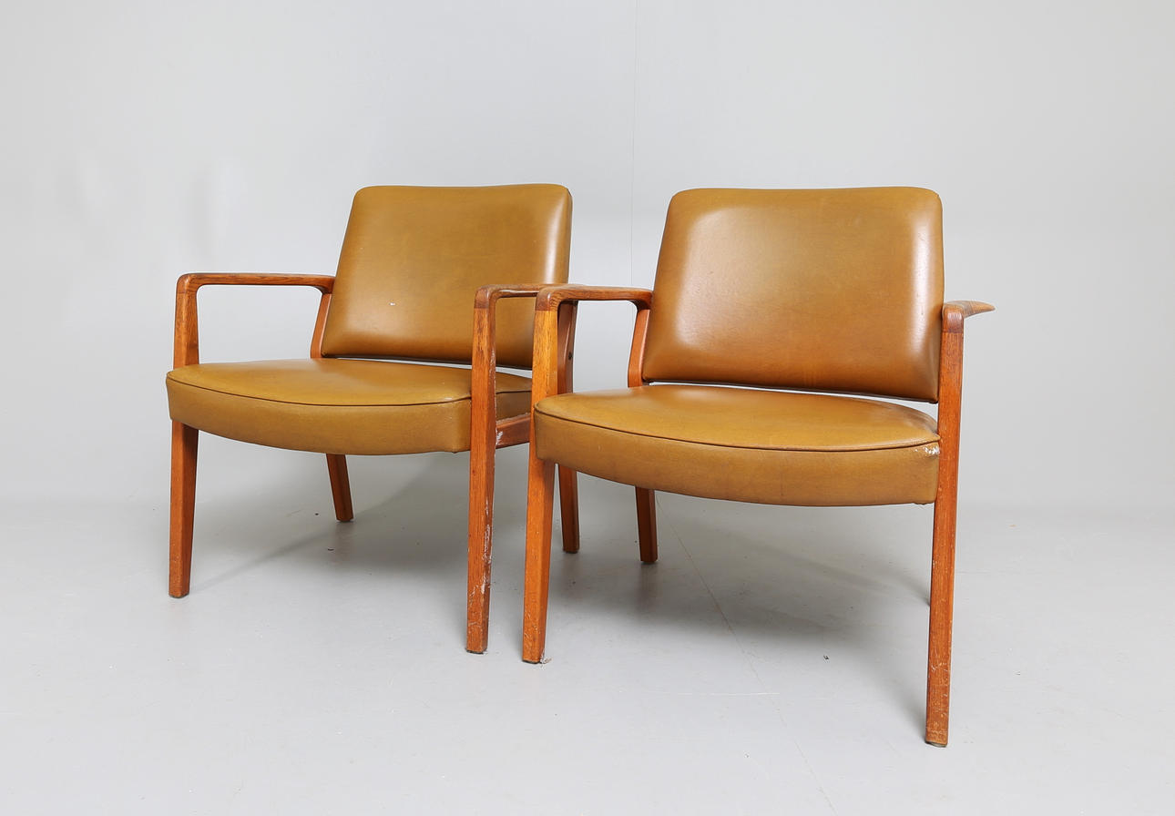 FÅTÖLJER, 1 par, Karl-Erik Ekselius för JOC, 1950/60-tal.