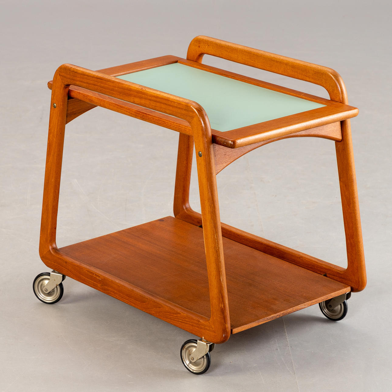 Sika Møbler. Teak serving trolley. Denmark, 1960s.