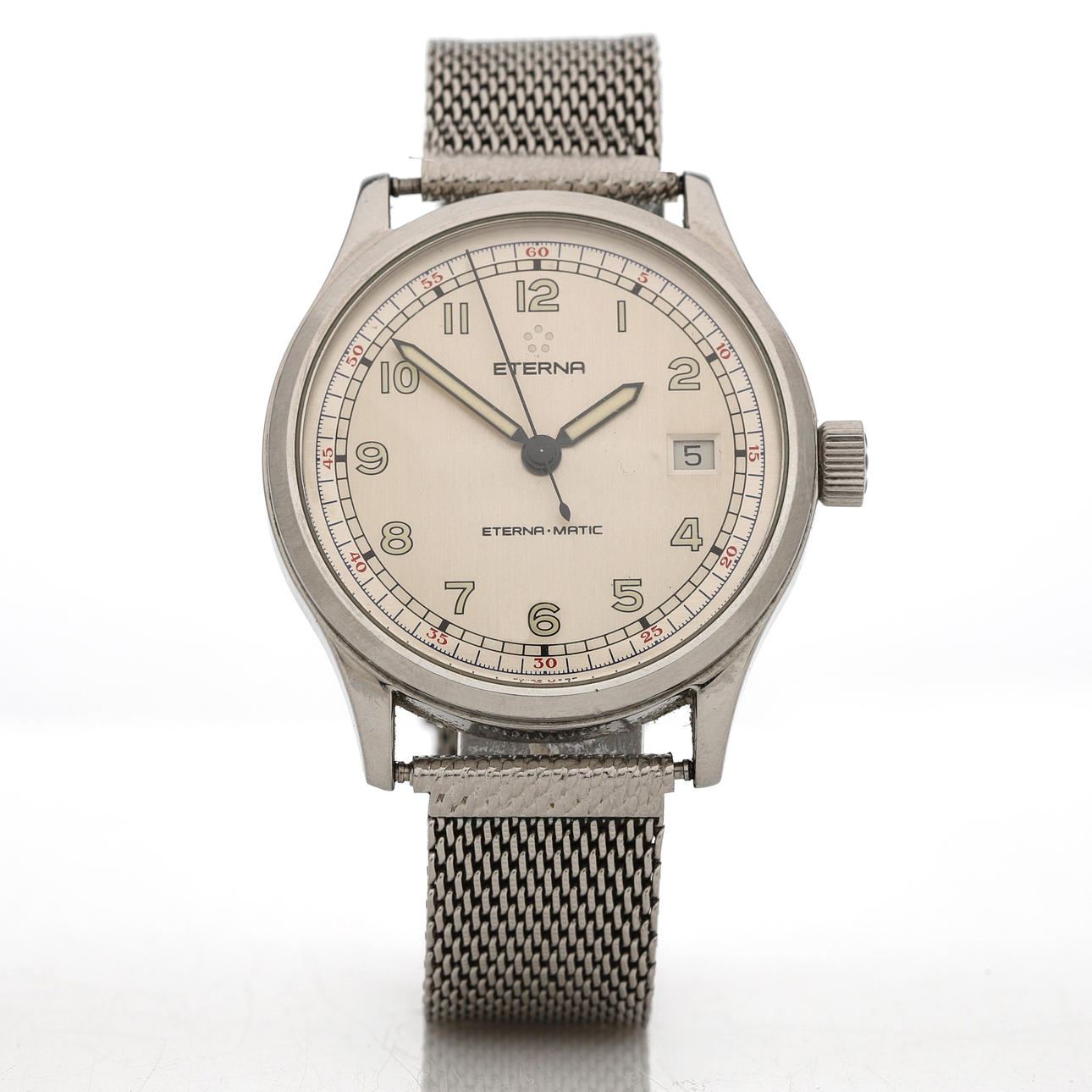 ETERNA CAMBRIDGE, Wristwatch, steel, automatic, date display, 2000s.