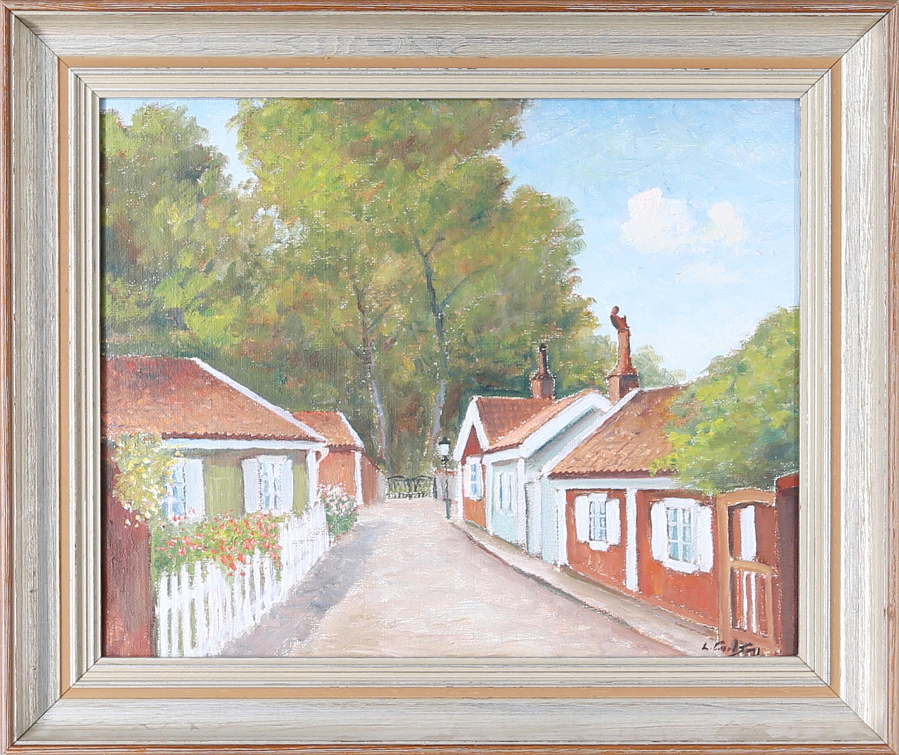 LAGE CARLSSON. Gatumotiv, olja på duk, signerad.