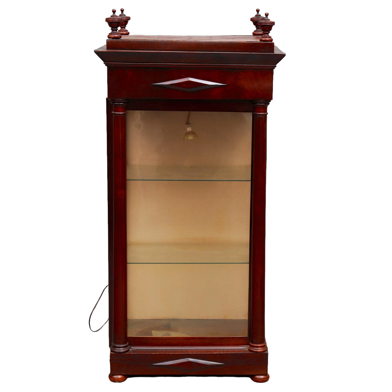 Elizabethan-Alphonsine mahogany display cabinet, third quarter of the ...