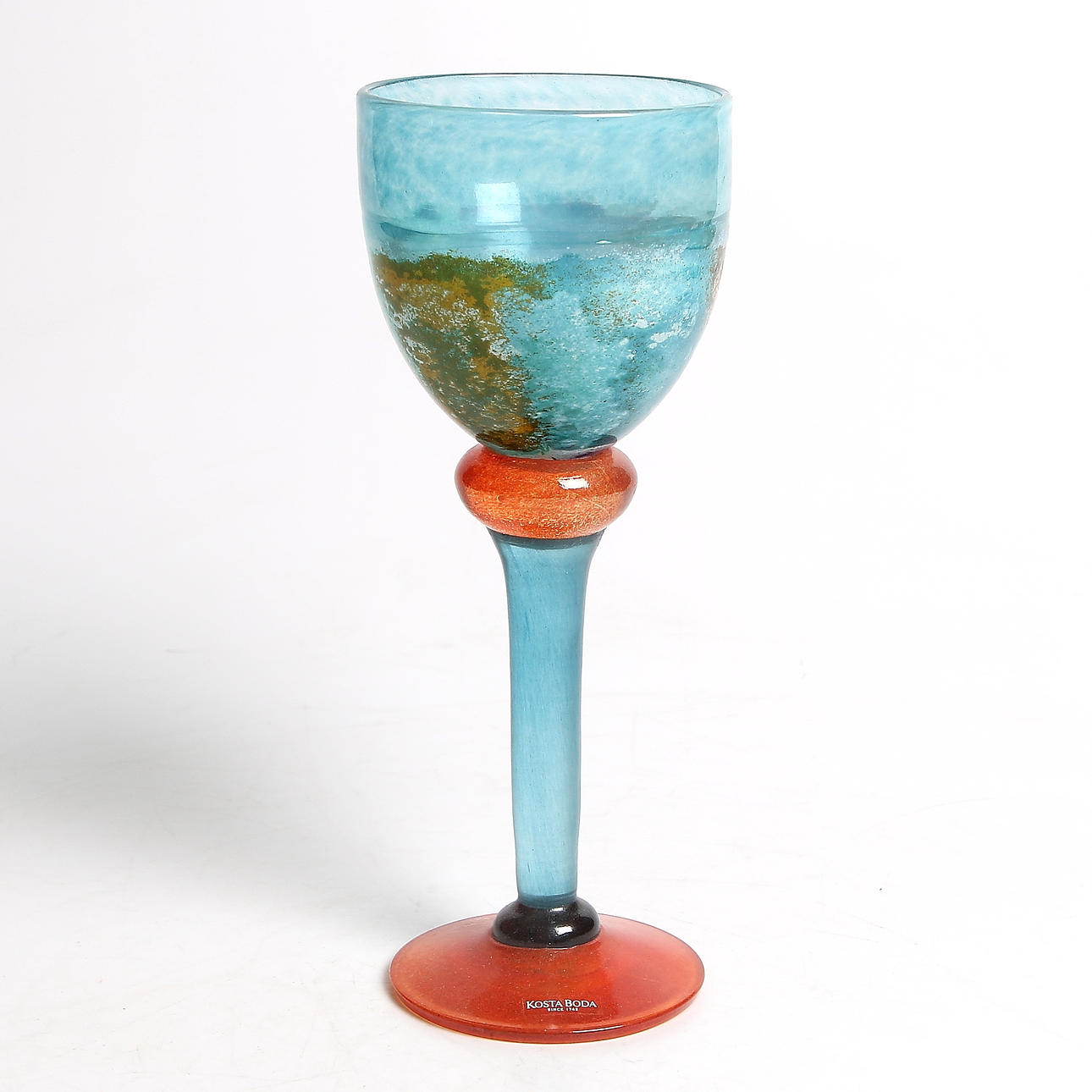 POKAL, glas, "Can Can", Kjell Engman, Ateljé Kosta Boda. Signerad.